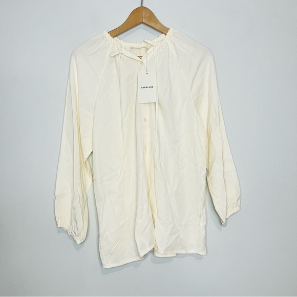 NWT EVERLANE The Gathered Shirt in Butterlite size small - Picture 2 of 8